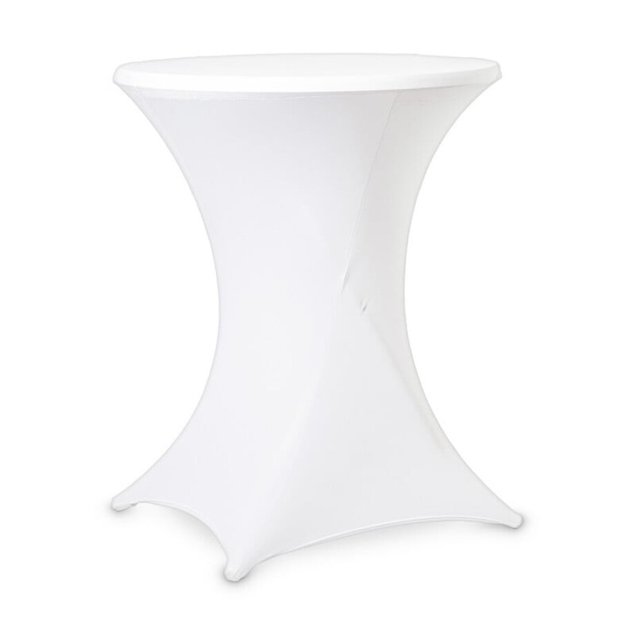 Statafelrok - wit - polyester - 80x110 cm Statafelrok - wit - polyester - 80x110 cm afbeelding