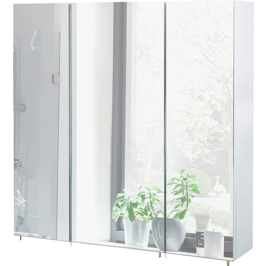 Schildmeyer Spiegelkast Basic Breedte 70 cm, 3-deurs, glasplateaus, Made in Germany afbeelding 1