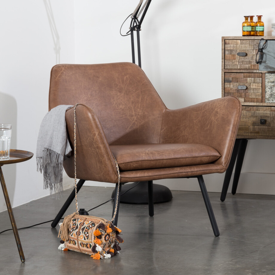 Fauteuil 'Stefan', kleur Bruin afbeelding 1