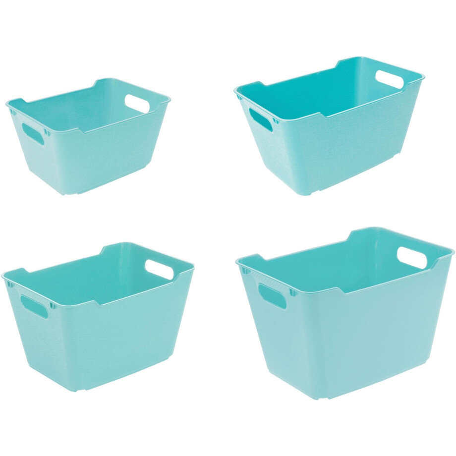 keeeper Opbergmand Lotta 1,8 l - 20 l, hoogwaardige kunststof (set, 4 stuks) afbeelding 1