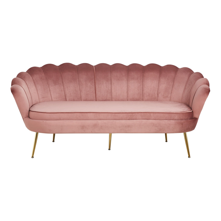 Artistiq 3-zitsbank 'Libby' Velvet, kleur roze afbeelding 1