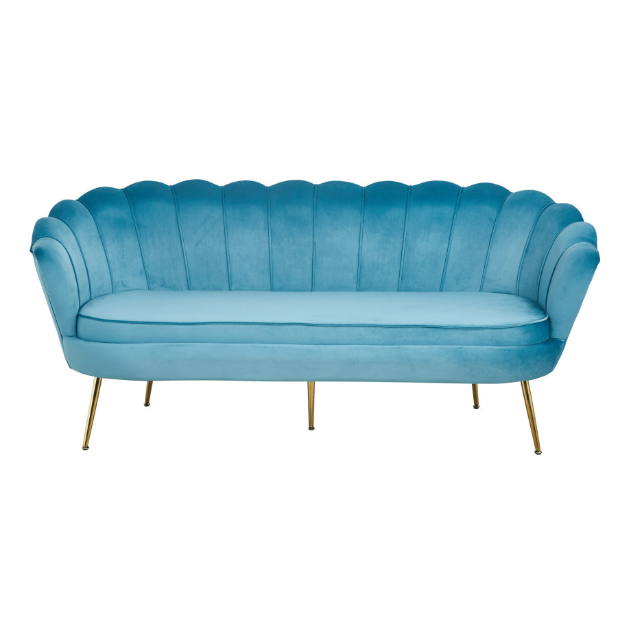 Artistiq 3-zitsbank 'Libby' Velvet, kleur blauw afbeelding 1