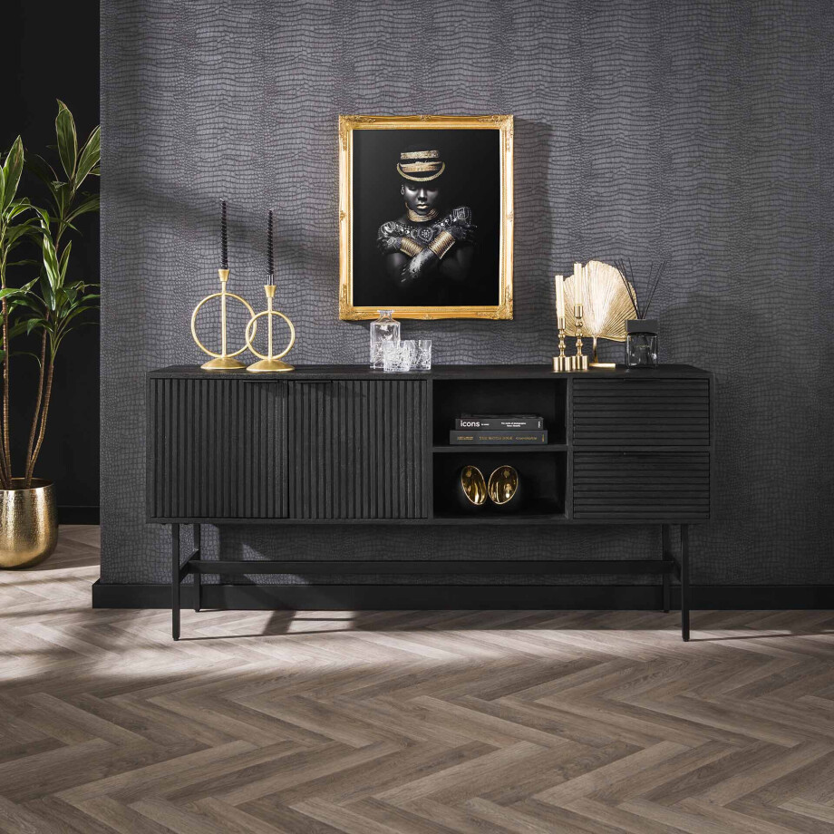 LifestyleFurn Dressoir 'Novy' Mangohout, 170cm LifestyleFurn Dressoir 'Novy' Mangohout, 170cm afbeelding 1