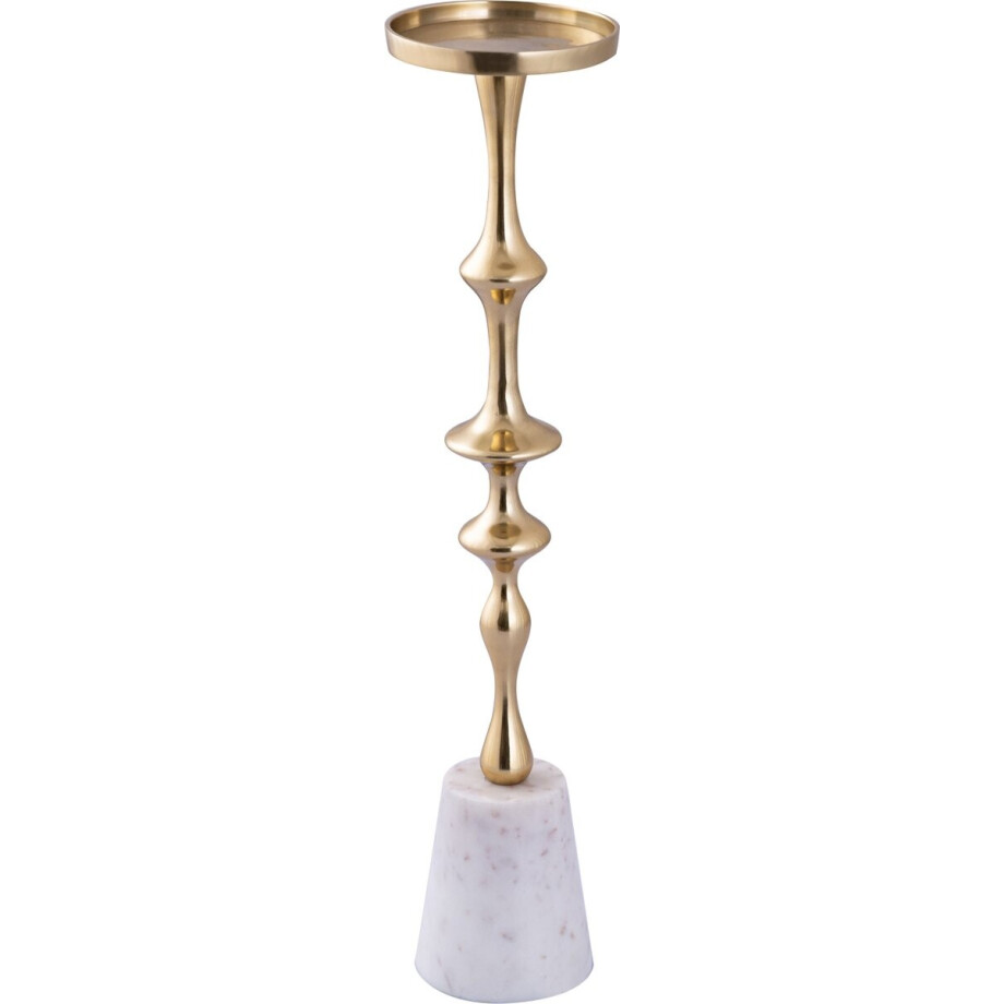 PTMD Kandelaar Cassady - 11x11x49 cm - Aluminium - Goud PTMD Kandelaar Cassady - 11x11x49 cm - Aluminium - Goud afbeelding 1