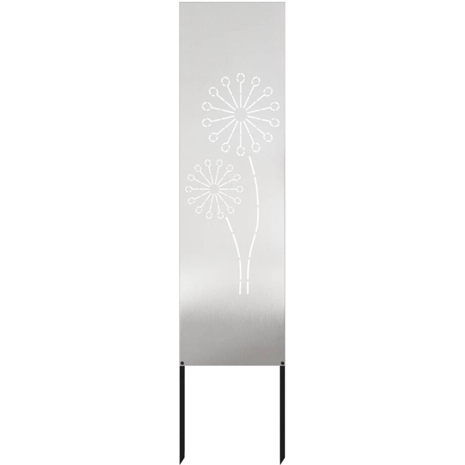 vidaXL - Tuin - Privacy - Scherm - Fretwerk - Zilver - 32 - x - 140 - cm - Roestvrij - staal afbeelding 1
