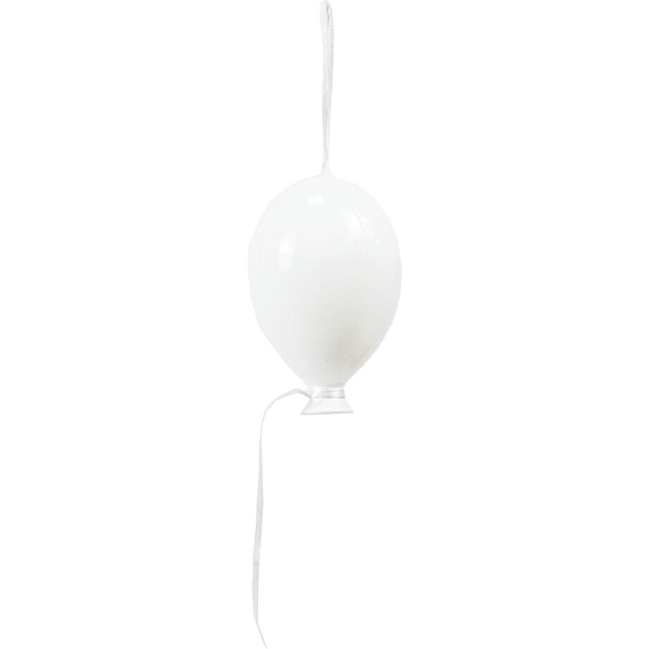 Housevitamin Luchtballon - Decoratieve Hanger - Glas Wit 6.5x10.5cm afbeelding 1