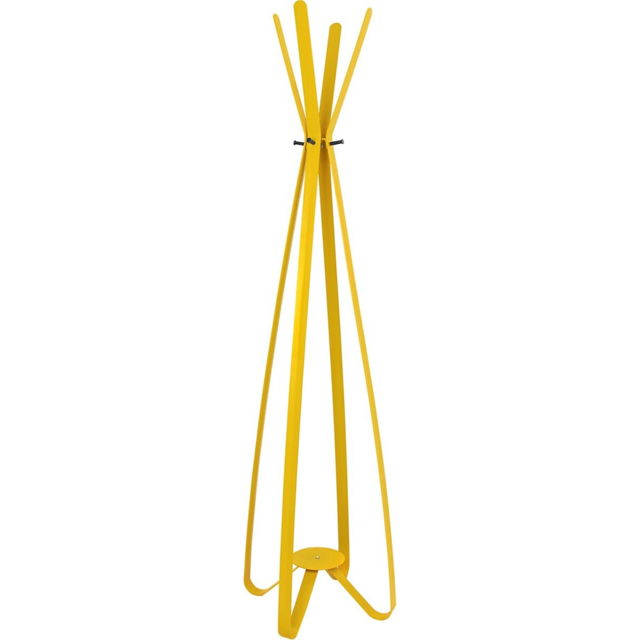 Gorillz Modi - kapstok staand- staande kapstok - 8 haken - Metaal - 170 cm - Geel afbeelding 1
