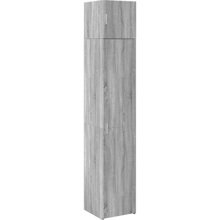 vidaXL - Opbergkast - smal - 40x42,5x225 - cm - bewerkt - hout - grijs - sonoma - eiken vidaXL - Opbergkast - smal - 40x42,5x225 - cm - bewerkt - hout - grijs - sonoma - eiken afbeelding 1