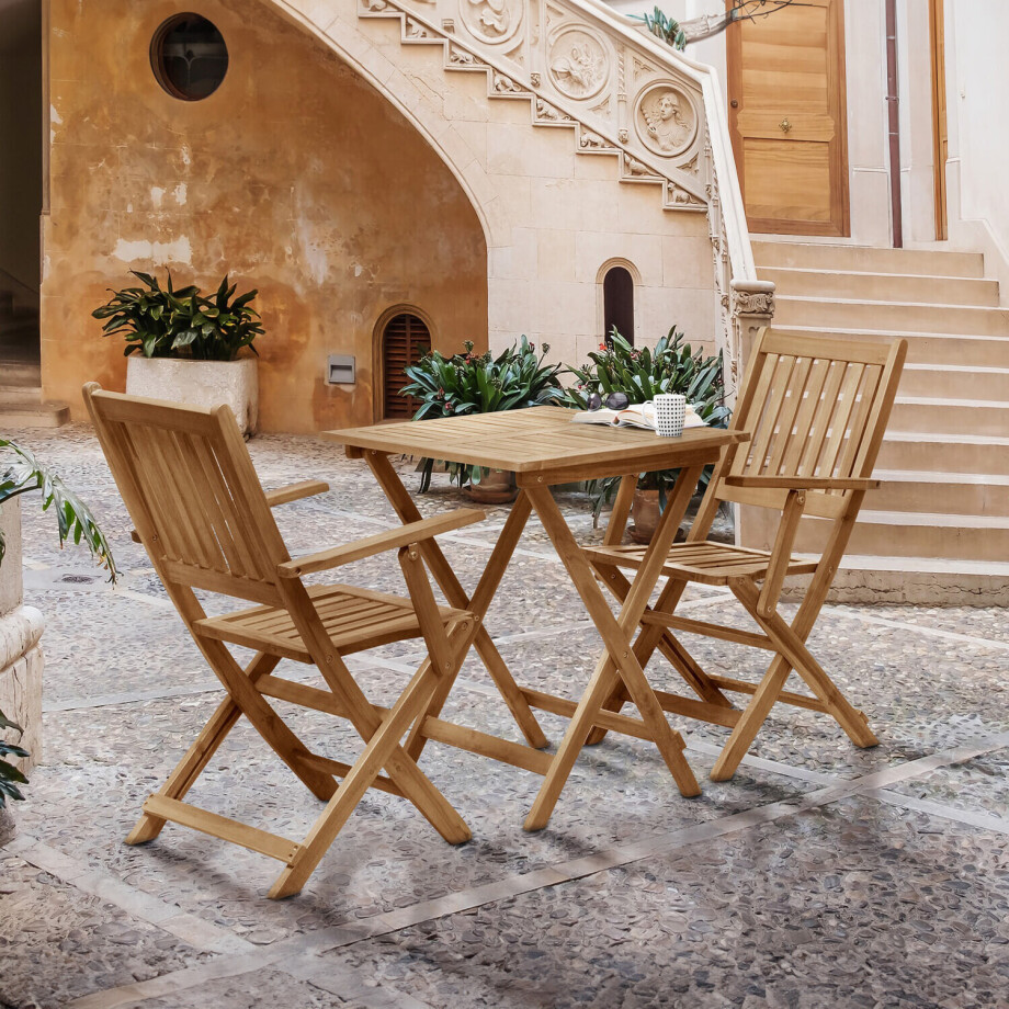 Artistiq Tuinset 'Larissa' 2 stoelen + 1 tafel, Acaciahout afbeelding 