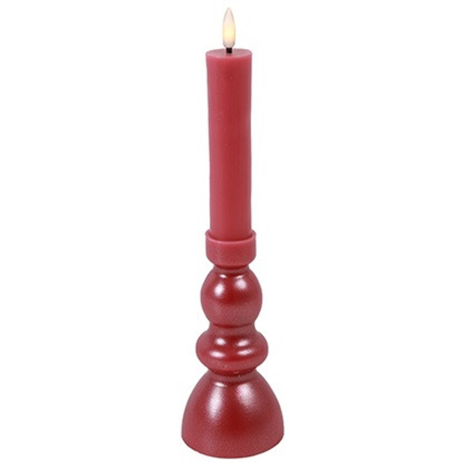 Kandelaar en kaars Nuala LED L roze Kandelaar en kaars Nuala LED L roze afbeelding 1
