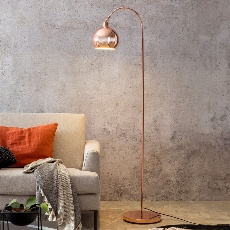Artistiq Vloerlamp 'Foster' 153cm hoog, kleur Koper Artistiq Vloerlamp 'Foster' 153cm hoog, kleur Koper afbeelding 1