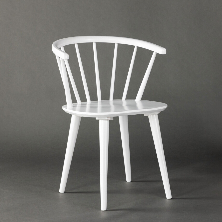 Nohr Eetkamerstoel 'Araseli' Rubberhout, kleur Wit afbeelding 1