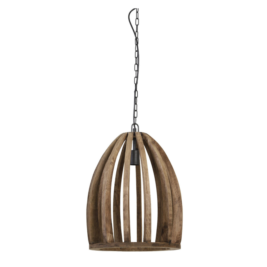 Light & Living Hanglamp 'Haranka' 38cm, Mangohout, kleur Chocoladebruin afbeelding 