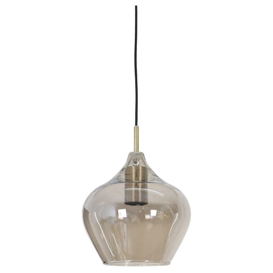 Light & Living Hanglamp 'Rakel' kleur Antiek Brons / Smoke, Ø20cm Light & Living Hanglamp 'Rakel' kleur Antiek Brons / Smoke, Ø20cm afbeelding 1