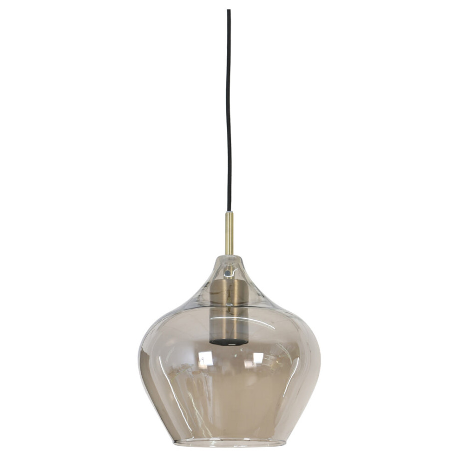 Light & Living Hanglamp 'Rakel' kleur Antiek Brons / Smoke, Ø20cm afbeelding 1