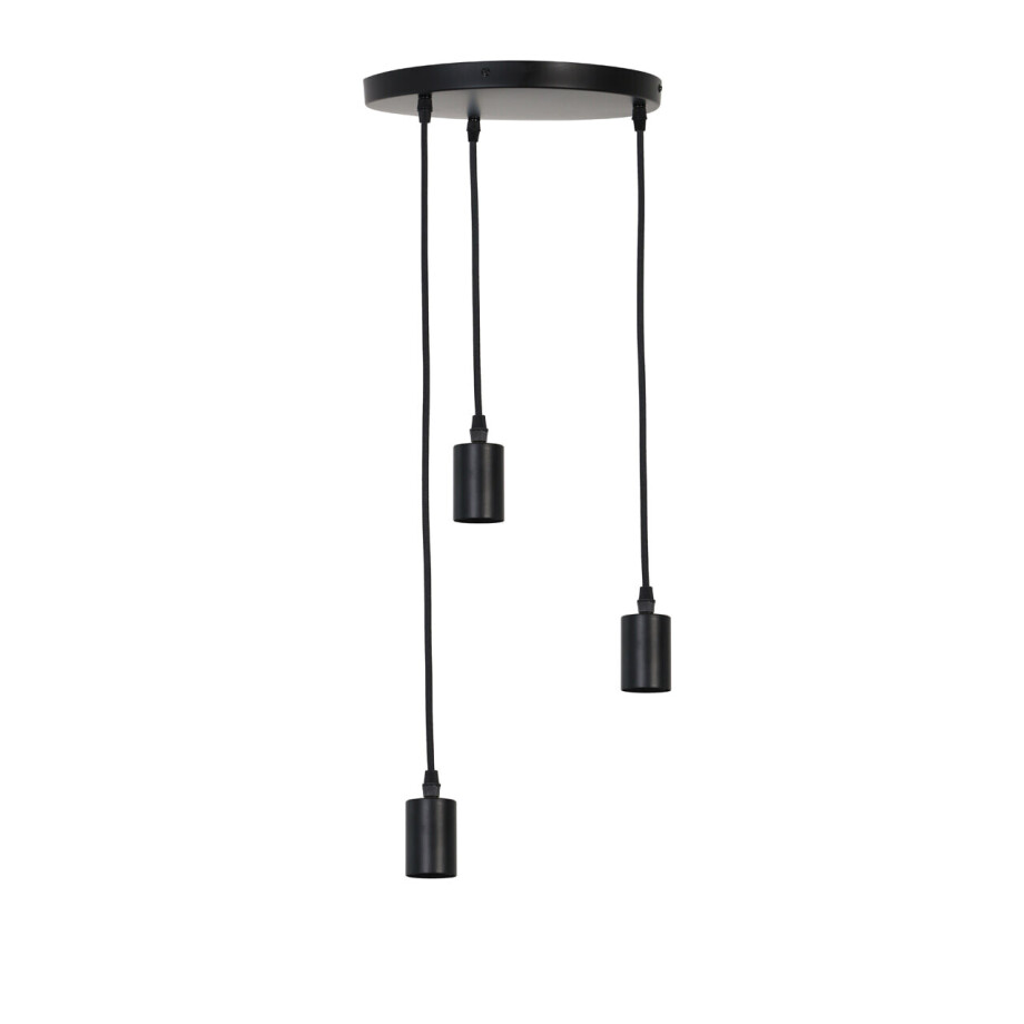 Light & Living Hanglamp 'Brandon' 3-Lamps, kleur Zwart afbeelding 1