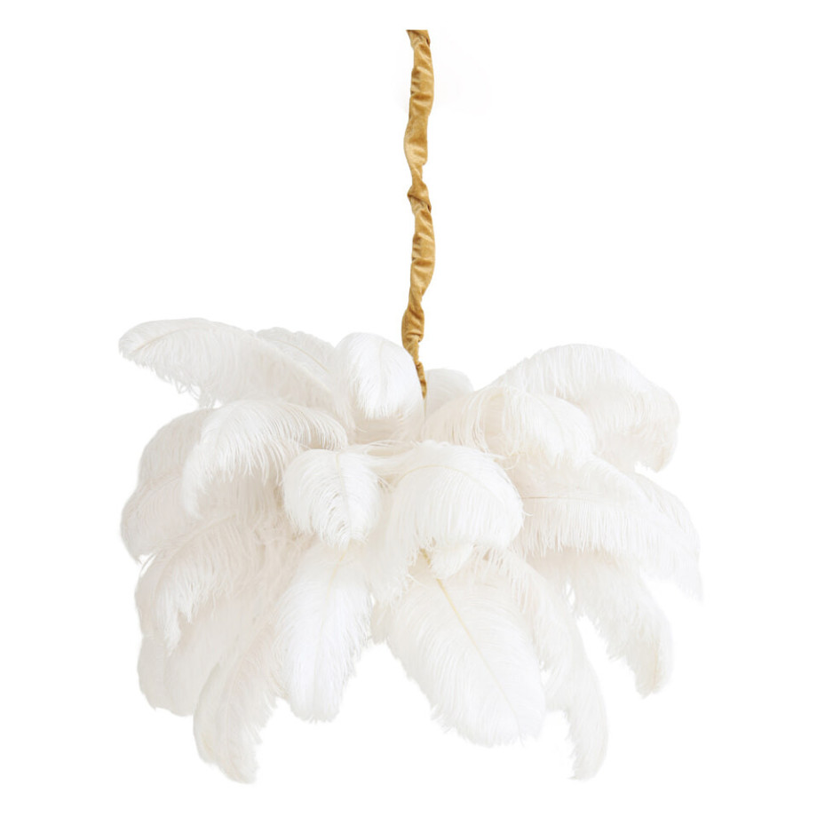 Light & Living Hanglamp 'Feather' Ø80cm, kleur Wit afbeelding 1