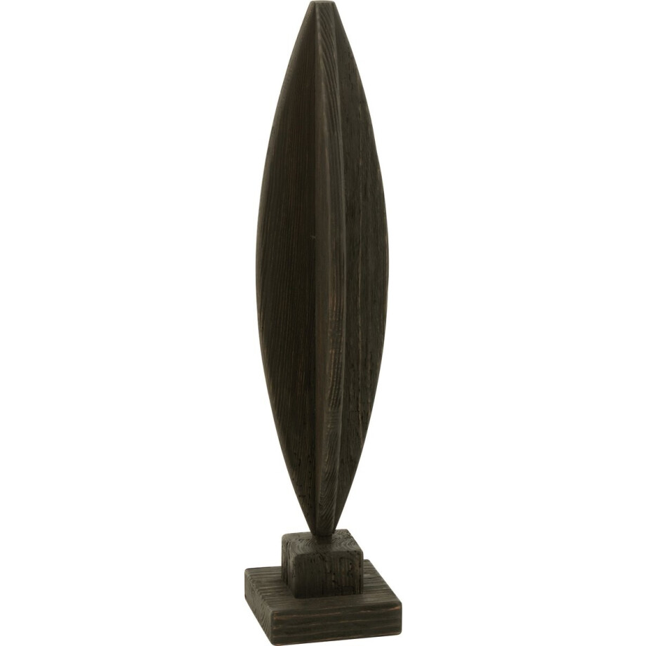 J-Line decoratie op voet Luke - dennenhout - zwart - small afbeelding 1