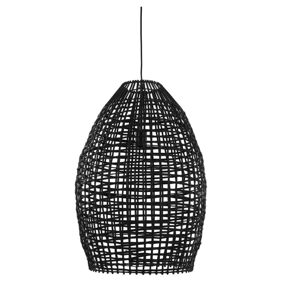 Light & Living Hanglamp 'Olaki' 46cm, Rotan, kleur Zwart afbeelding 1