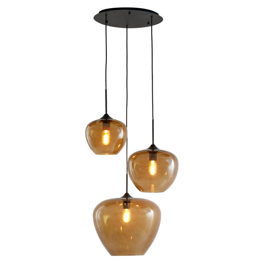 Light & Living Hanglamp 'Mayson' 3-Lamps, kleur Bruin afbeelding 1