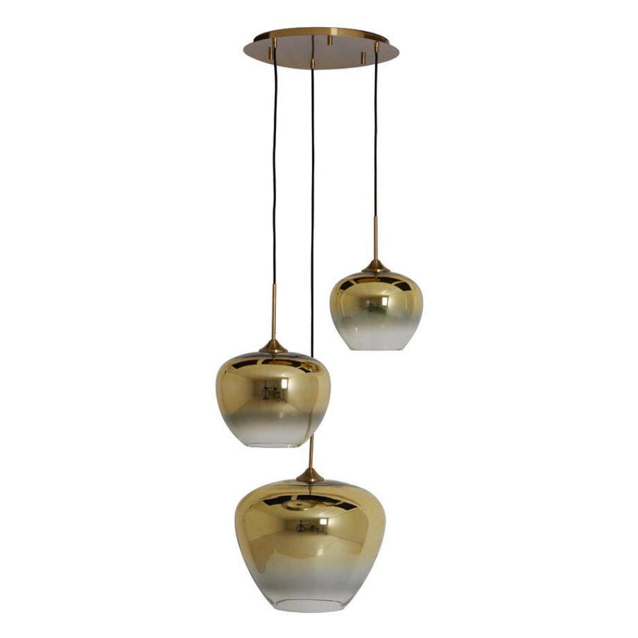 Light & Living Hanglamp 'Mayson' 3-lamps, kleur Goud afbeelding 1