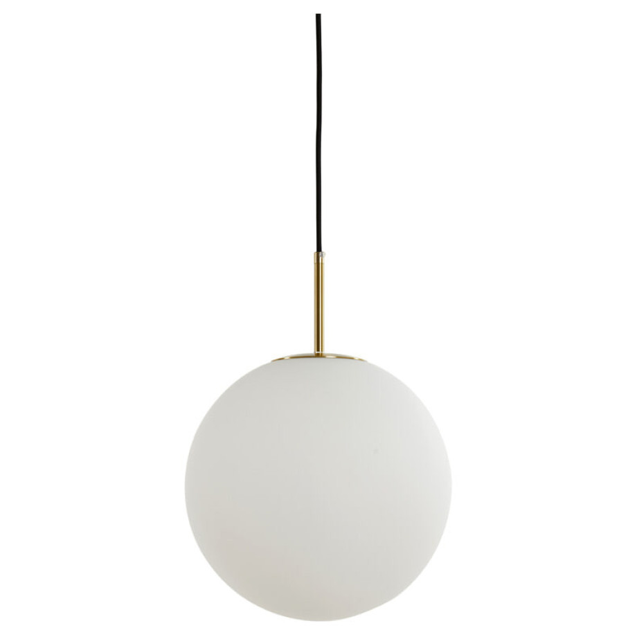 Light & Living Hanglamp 'Medina' 30cm, kleur Antiek Brons/Mat Wit afbeelding 