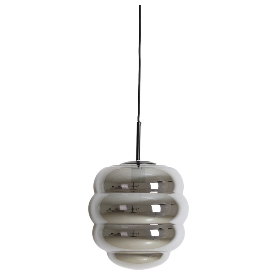 Light & Living Hanglamp 'Misty' 30cm, kleur Smoke/Mat Zwart afbeelding 1