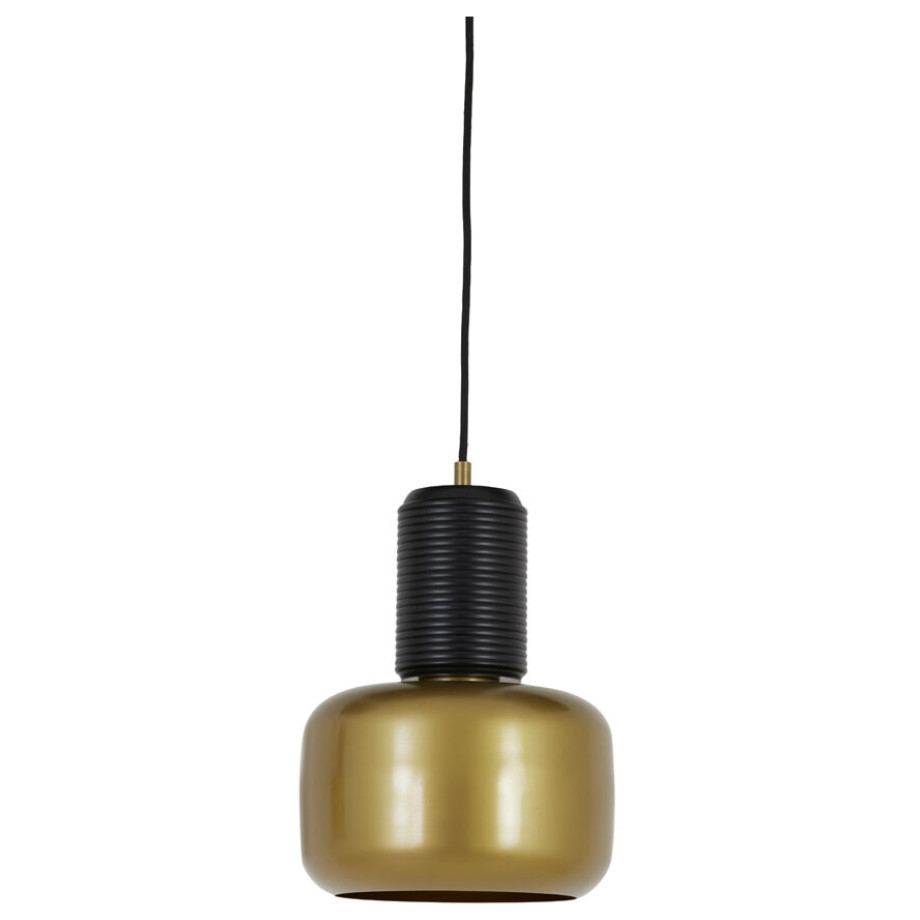 Light & Living Hanglamp 'Chania' 20cm, kleur Mat Zwart/Antiek Brons afbeelding 