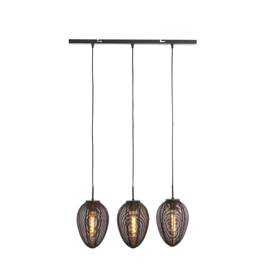 Light & Living Hanglamp 'Yaelle' 3-Lamps, kleur Mat Zwart afbeelding 1