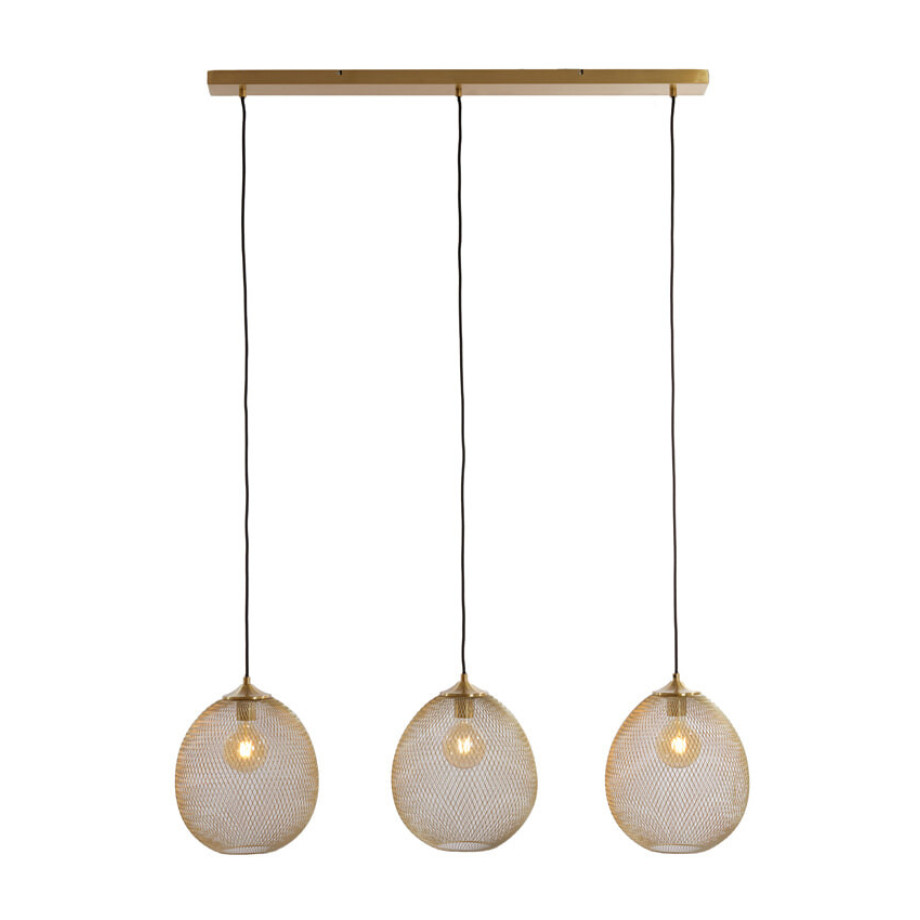 Light & Living Hanglamp 'Moroc' 3-lamps, kleur Goud afbeelding 1