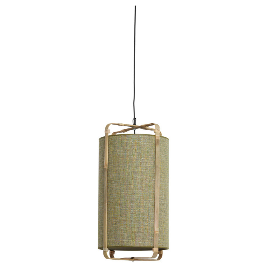 Light & Living Hanglamp 'Sendai' Jute en bamboe, 27cm, kleur Groen afbeelding 1