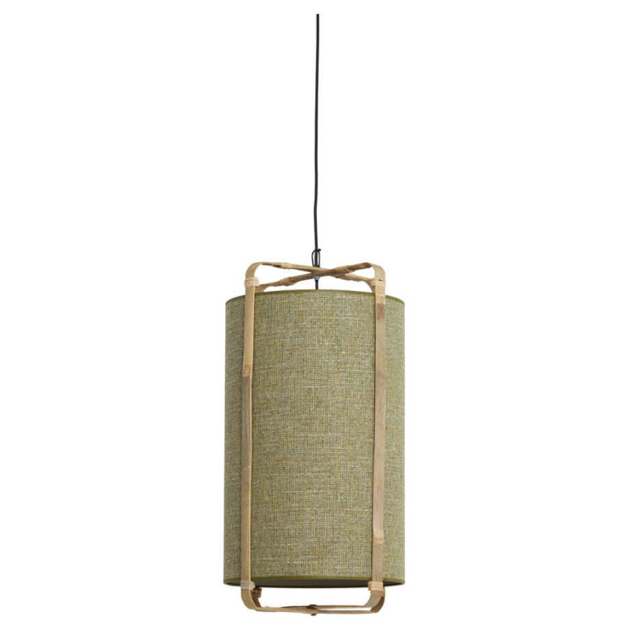Light & Living Hanglamp 'Sendai' Jute en Bamboe, 32cm, kleur Groen afbeelding 1