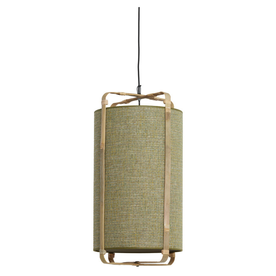 Light & Living Hanglamp 'Sendai' Jute en Bamboe, 37cm, kleur Groen afbeelding 1