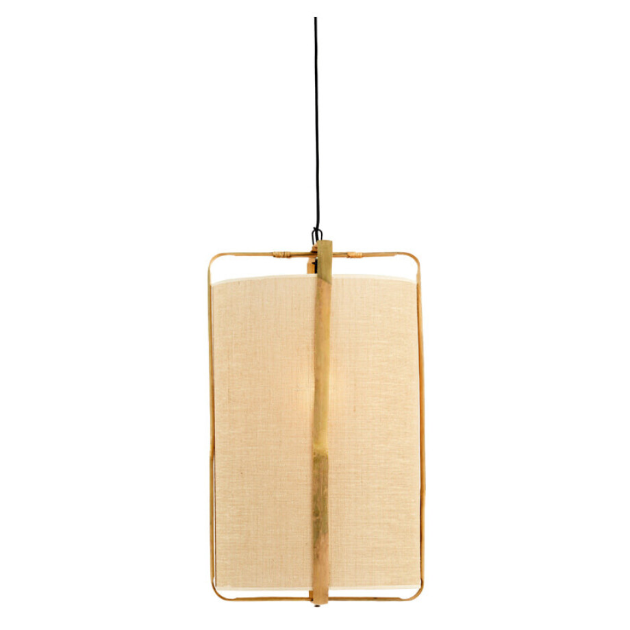 Light & Living Hanglamp 'Sendai' Jute en Bamboe, 37cm, kleur Naturel afbeelding 