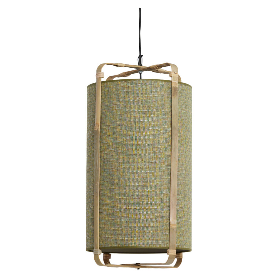 Light & Living Hanglamp 'Sendai' Jute en Bamboe, 42cm, kleur Groen Light & Living Hanglamp 'Sendai' Jute en Bamboe, 42cm, kleur Groen afbeelding 1