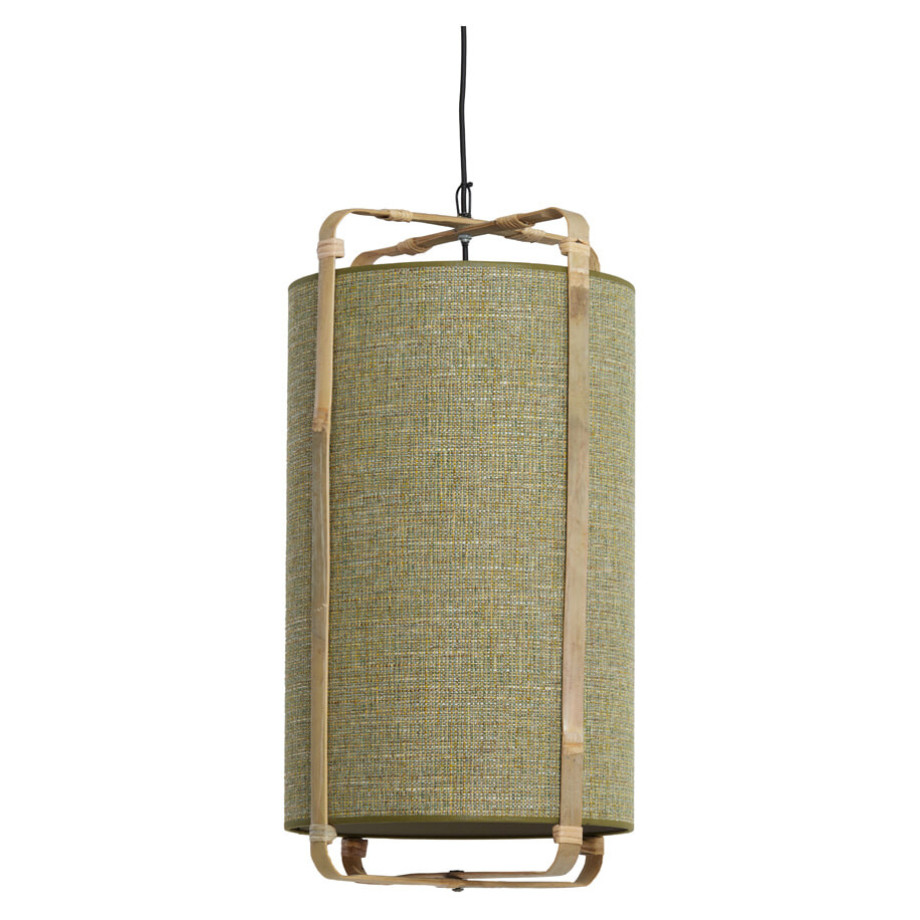 Light & Living Hanglamp 'Sendai' Jute en Bamboe, 42cm, kleur Groen afbeelding 1