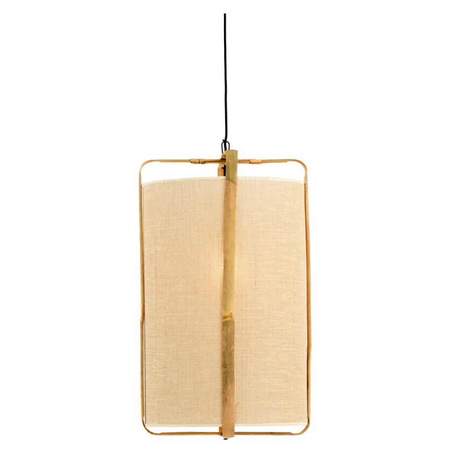 Light & Living Hanglamp 'Sendai' Jute en Bamboe, 42cm, kleur Naturel afbeelding 