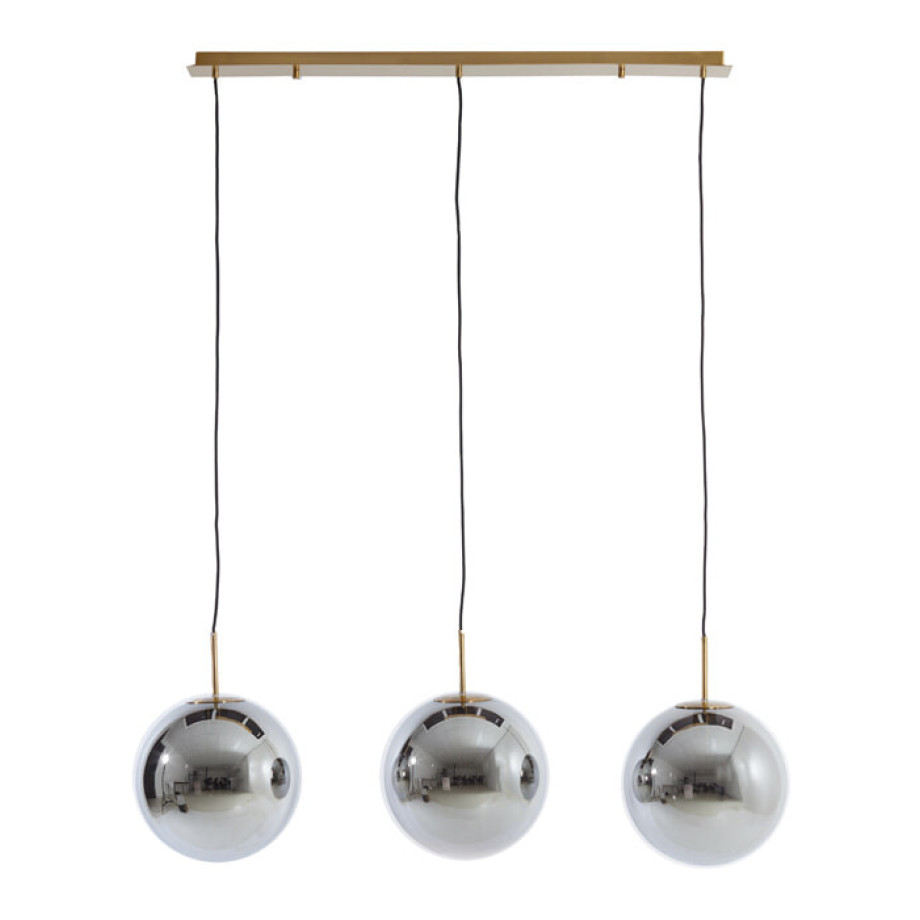 Light & Living Hanglamp 'Medina' Glas, 3-Lamps, kleur Smoke afbeelding 1