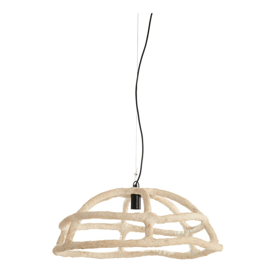 Light & Living Hanglamp 'Porila' Papier-maché, 70cm, kleur Crème afbeelding 