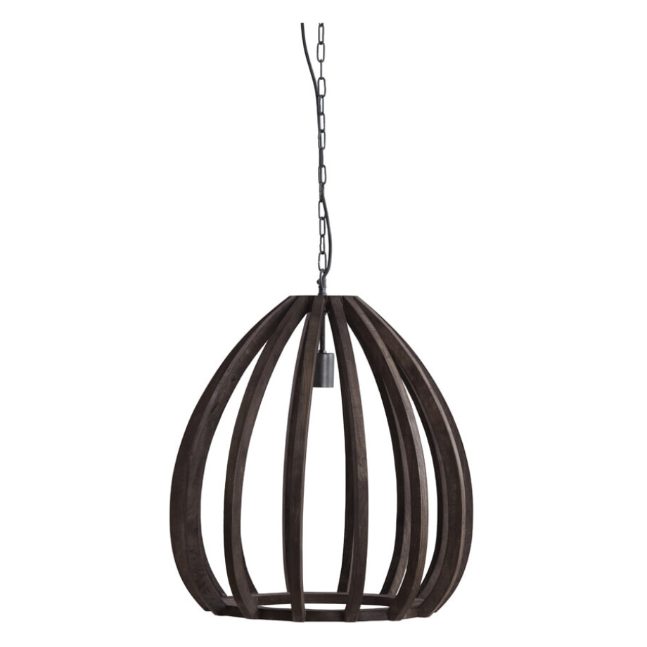 Light & Living Hanglamp 'Barsia' Mangohout, 50cm, kleur Donkerbruin afbeelding 