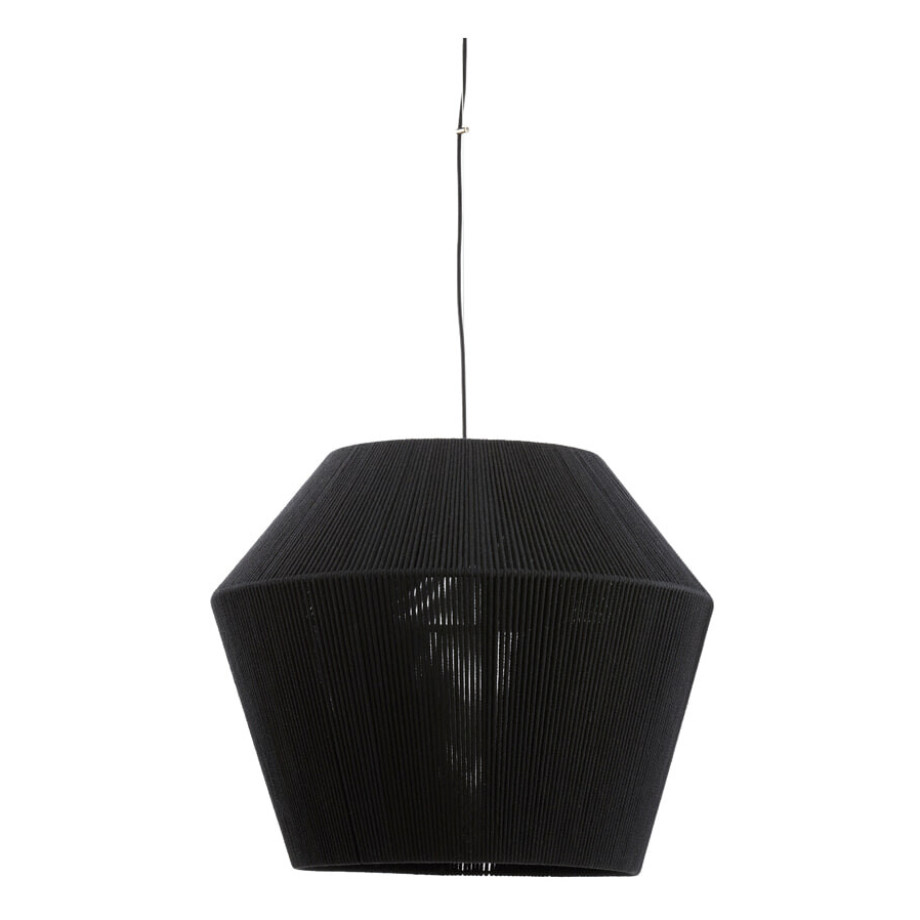 Light & Living Hanglamp 'Agaro' Katoen, 71cm, kleur Zwart afbeelding 1