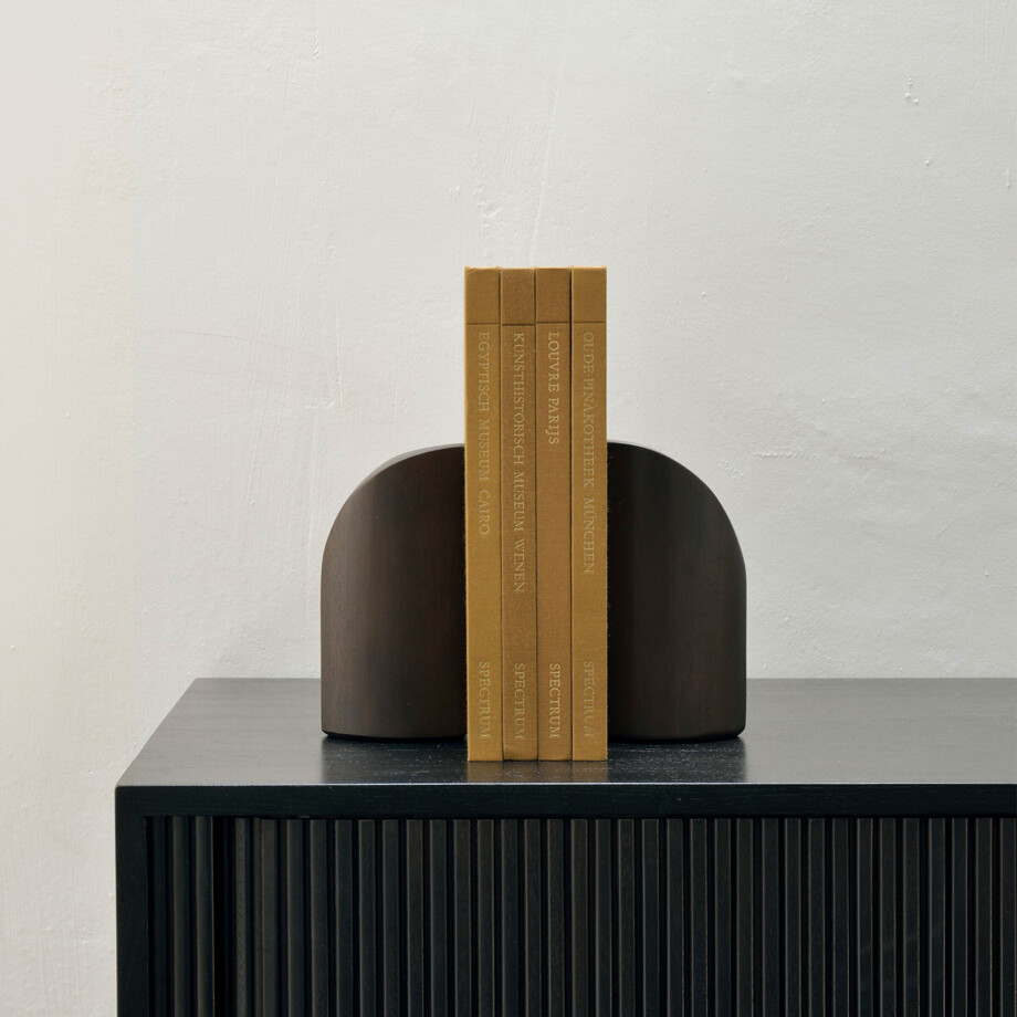 Ethnicraft Boekenstandaard 'PI' Mahoniehout, Set van 2 stuks, kleur Donkerbruin afbeelding 1