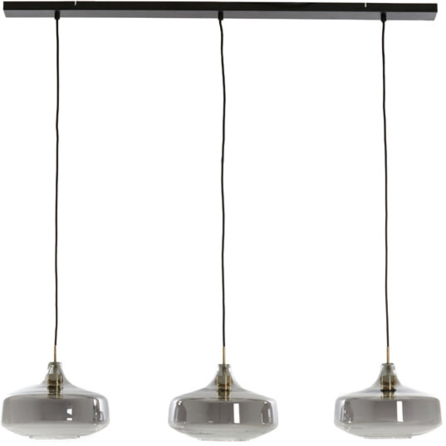 Light & Living Hanglamp 'Solna' 3-Lamps, kleur Smoke/Antiek Brons afbeelding 1