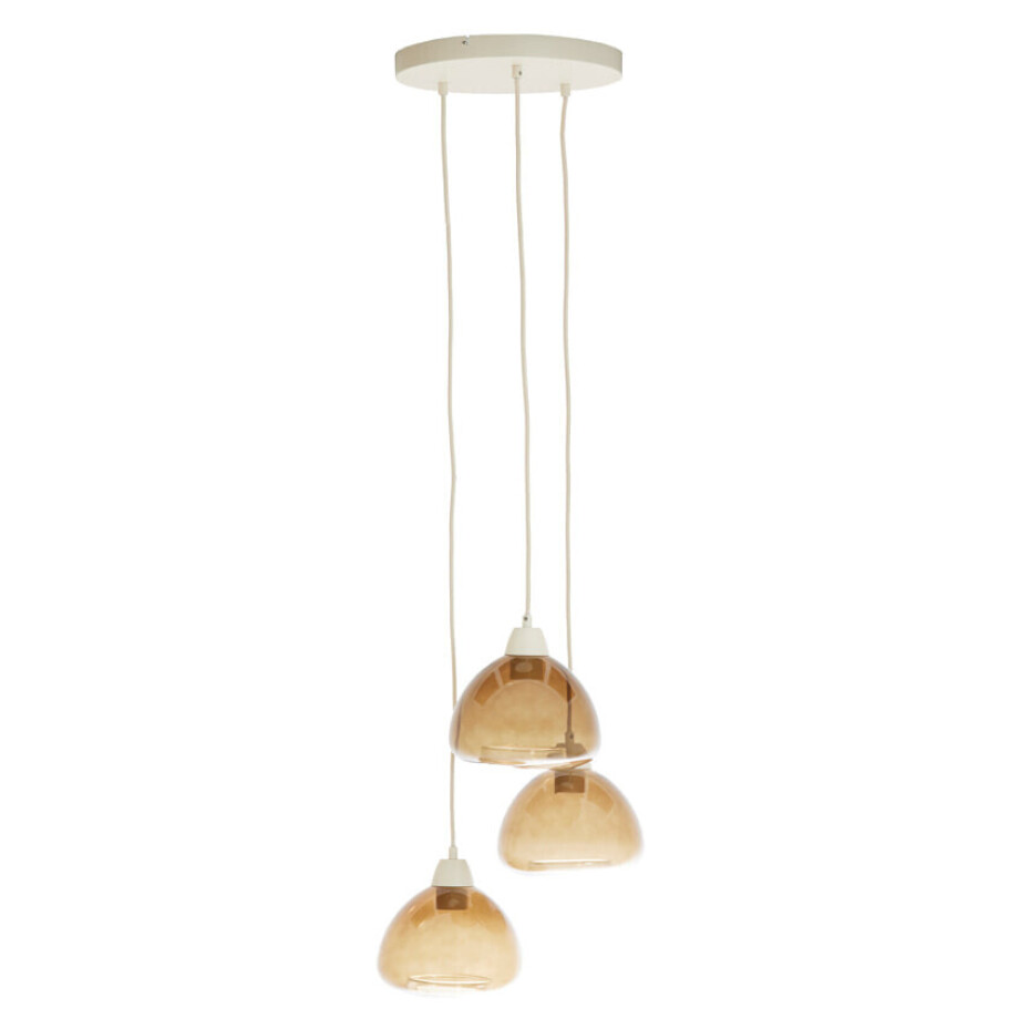 Light & Living Hanglamp 'Bisho' 3-Lamps, kleur Bruin Light & Living Hanglamp 'Bisho' 3-Lamps, kleur Bruin afbeelding 1