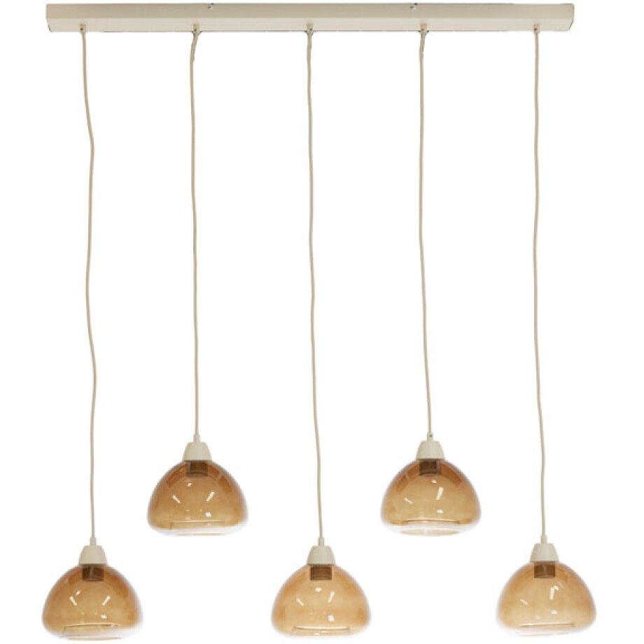 Light & Living Hanglamp 'Bisho' 5-Lamps, kleur Bruin Light & Living Hanglamp 'Bisho' 5-Lamps, kleur Bruin afbeelding