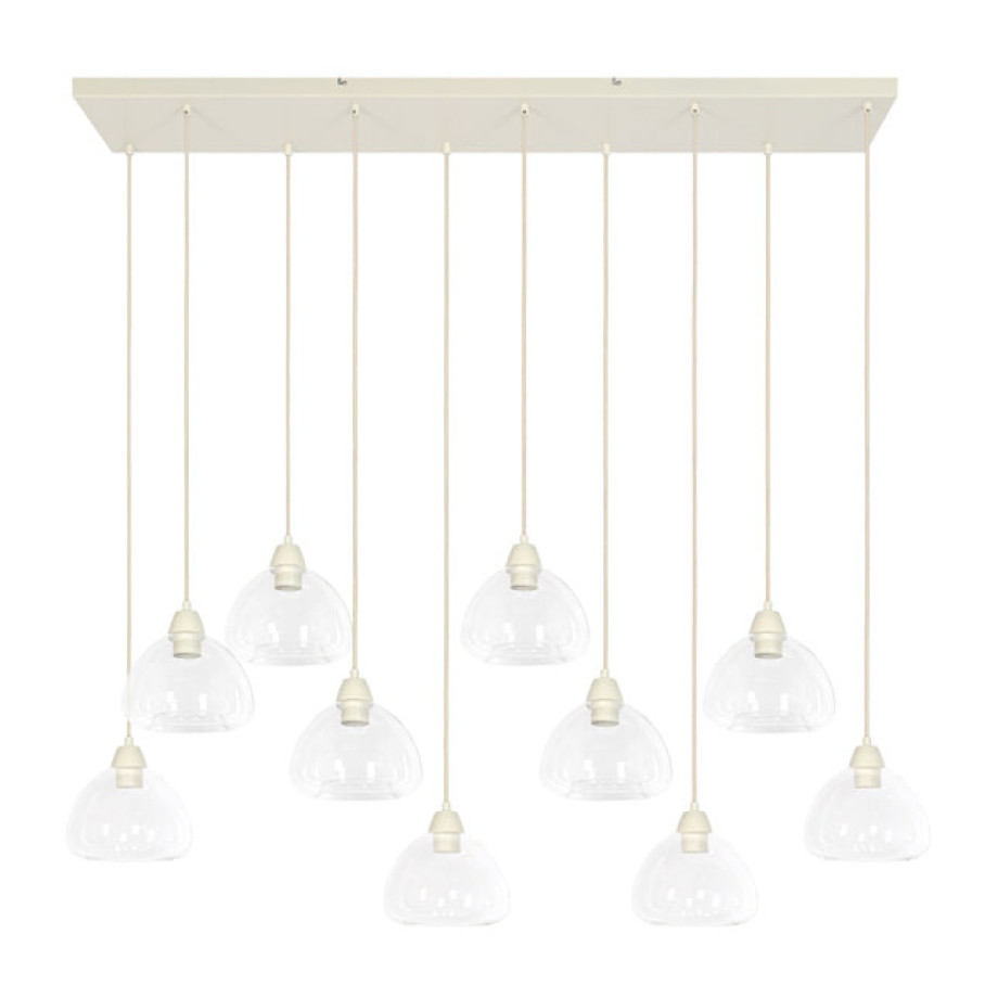 Light & Living Hanglamp 'Bisho' 10-lamps, kleur Crème afbeelding 1