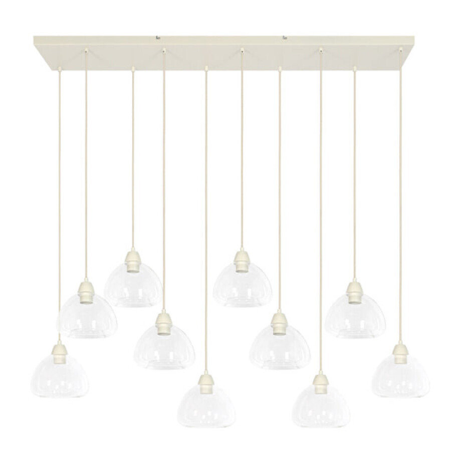 Light & Living Hanglamp 'Bisho' 10-lamps, kleur Crème afbeelding 1