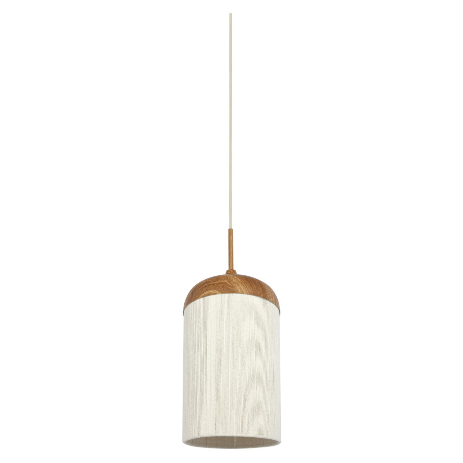 Light & Living Hanglamp 'Dania' Houtlook en touw, 28cm afbeelding 