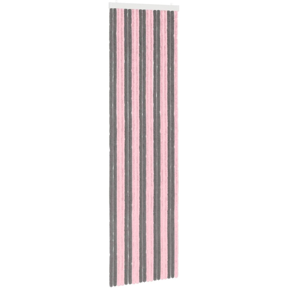 vidaXL - Insecten - Gordijn - Chenille - Zilvergrijs - en - Roze - 56 - x - 200 - cm vidaXL - Insecten - Gordijn - Chenille - Zilvergrijs - en - Roze - 56 - x - 200 - cm afbeelding 1