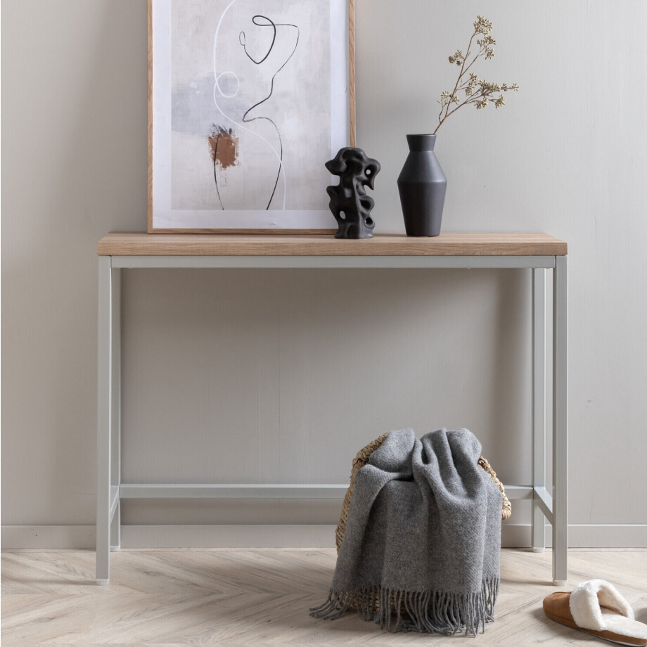 Nohr Sidetable 'Ram' 110cm, kleur Naturel/Grijs afbeelding 1